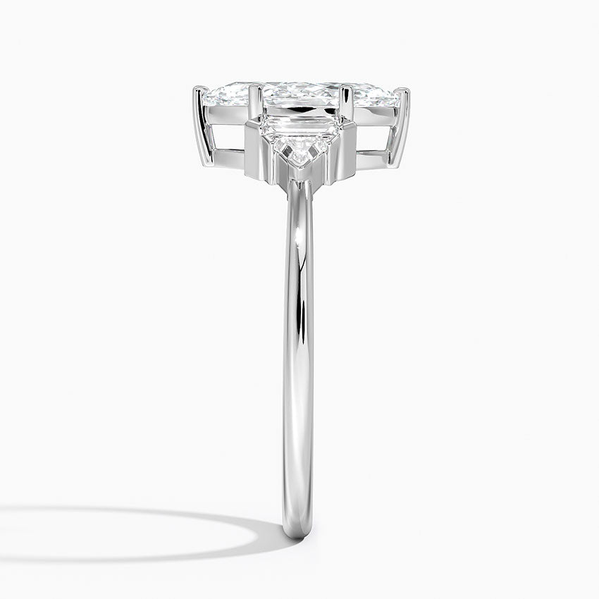 Edie Art Deco Diamond Ring Platinum Marquise Engagement Ring