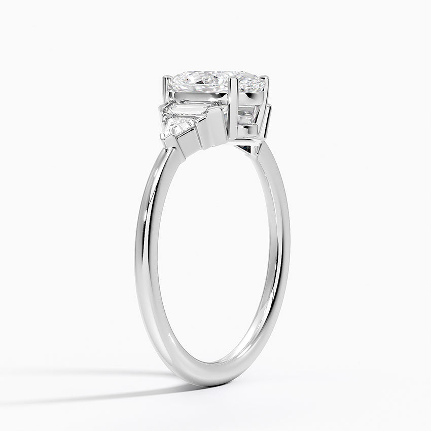 Edie Art Deco Diamond Ring Platinum Oval Engagement Ring