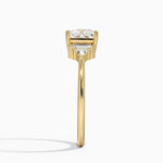 Edie Art Deco Diamond Ring Yellow Gold 18k Princess Engagement Ring