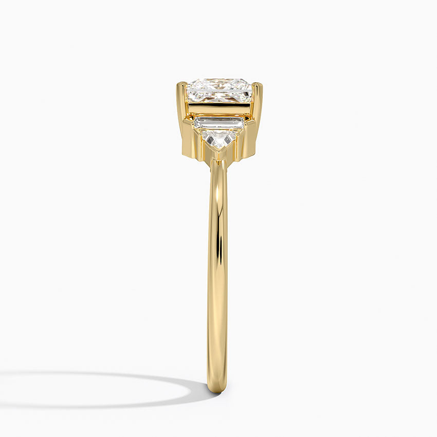 Edie Art Deco Diamond Ring Yellow Gold 18k Princess Engagement Ring