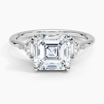 Edie Art Deco Diamond Ring Platinum Asscher Engagement Ring