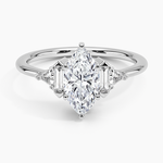 Edie Art Deco Diamond Ring Platinum Marquise Engagement Ring