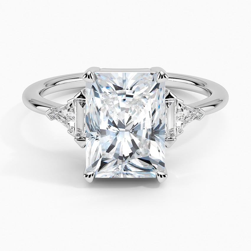 Edie Art Deco Diamond Ring Platinum Radiant Engagement Ring