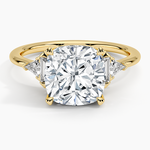 Edie Art Deco Diamond Ring Yellow Gold 18k Cushion Engagement Ring