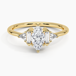Edie Art Deco Diamond Ring Yellow Gold 18k Marquise Engagement Ring