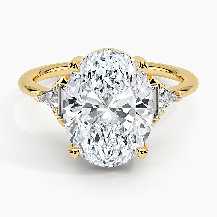 Edie Art Deco Diamond Ring Yellow Gold 18k Oval Engagement Ring