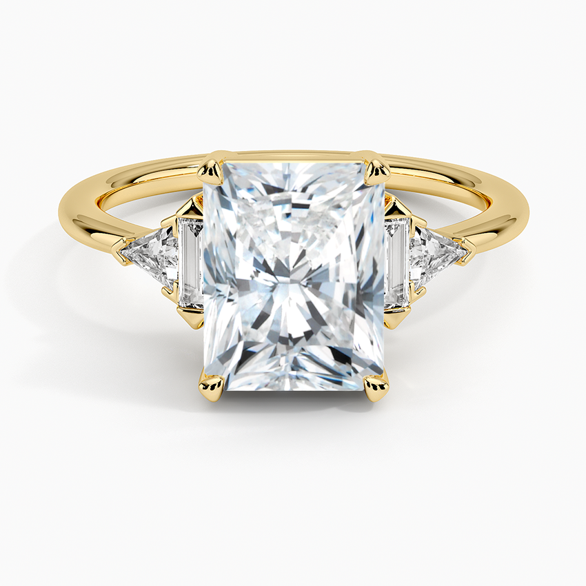 Edie Art Deco Diamond Ring Yellow Gold 18k Radiant Engagement Ring