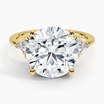 Edie Art Deco Diamond Ring Yellow Gold 18k Round Engagement Ring