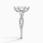 Luxe Willow Three Stone Diamond Ring (1/2 ct. tw.) Platinum Marquise Engagement Ring