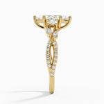 Luxe Willow Three Stone Diamond Ring (1/2 ct. tw.) Yellow Gold 18k Marquise Engagement Ring
