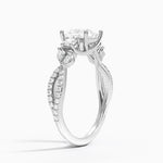 Luxe Willow Three Stone Diamond Ring (1/2 ct. tw.) Platinum Princess Engagement Ring