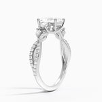 Luxe Willow Three Stone Diamond Ring (1/2 ct. tw.) Platinum Radiant Engagement Ring