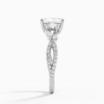 Luxe Willow Three Stone Diamond Ring (1/2 ct. tw.) Platinum Radiant Engagement Ring