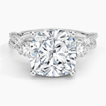 Luxe Willow Three Stone Diamond Ring (1/2 ct. tw.) Platinum Cushion Engagement Ring