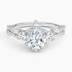 Luxe Willow Three Stone Diamond Ring (1/2 ct. tw.) Platinum Pear Engagement Ring