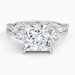 Luxe Willow Three Stone Diamond Ring (1/2 ct. tw.) Platinum Princess Engagement Ring