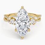 Luxe Willow Three Stone Diamond Ring (1/2 ct. tw.) Yellow Gold 18k Marquise Engagement Ring