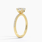 Luxe Petal Diamond Ring Yellow Gold 18k Oval Engagement Ring