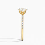 Luxe Petal Diamond Ring Yellow Gold 18k Oval Engagement Ring