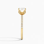 Luxe Petal Diamond Ring Yellow Gold 18k Princess Engagement Ring
