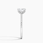 Luxe Petal Diamond Ring Platinum Radiant Engagement Ring