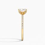 Luxe Petal Diamond Ring Yellow Gold 18k Radiant Engagement Ring