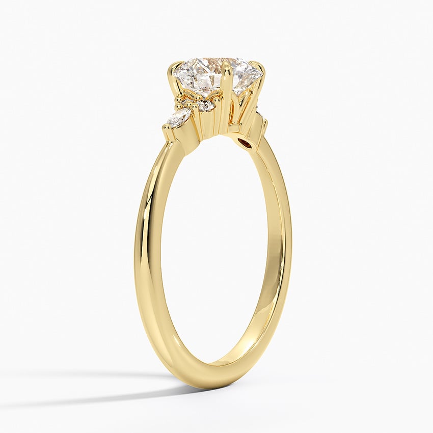 Nadia Diamond Ring Yellow Gold 18k Round Engagement Ring