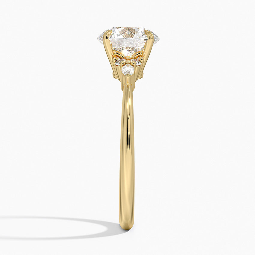 Nadia Diamond Ring Yellow Gold 18k Round Engagement Ring