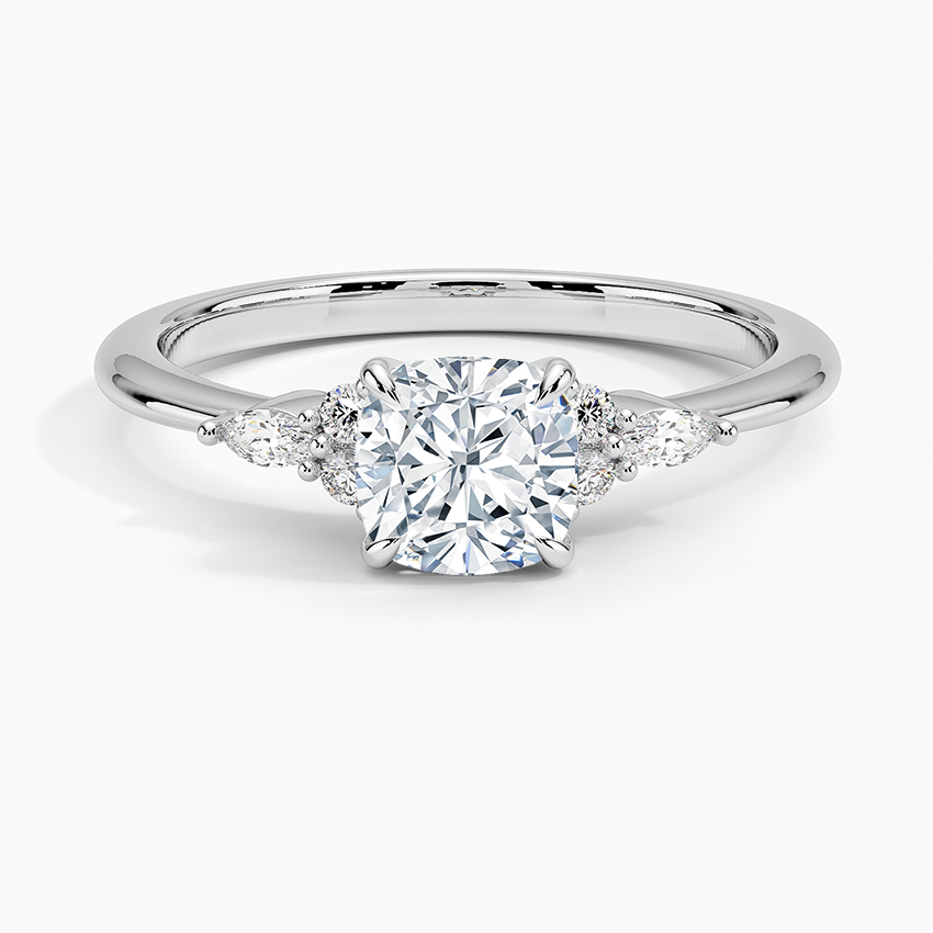 Nadia Diamond Ring Platinum Cushion Engagement Ring