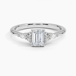 Nadia Diamond Ring Platinum Emerald Engagement Ring