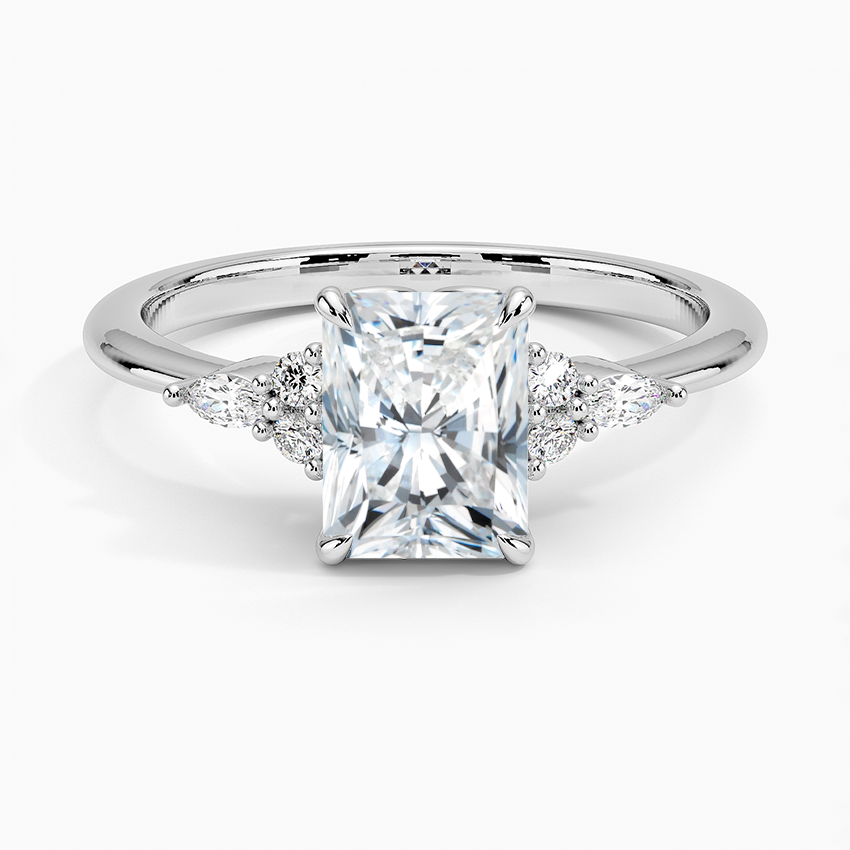 Nadia Diamond Ring Platinum Radiant Engagement Ring