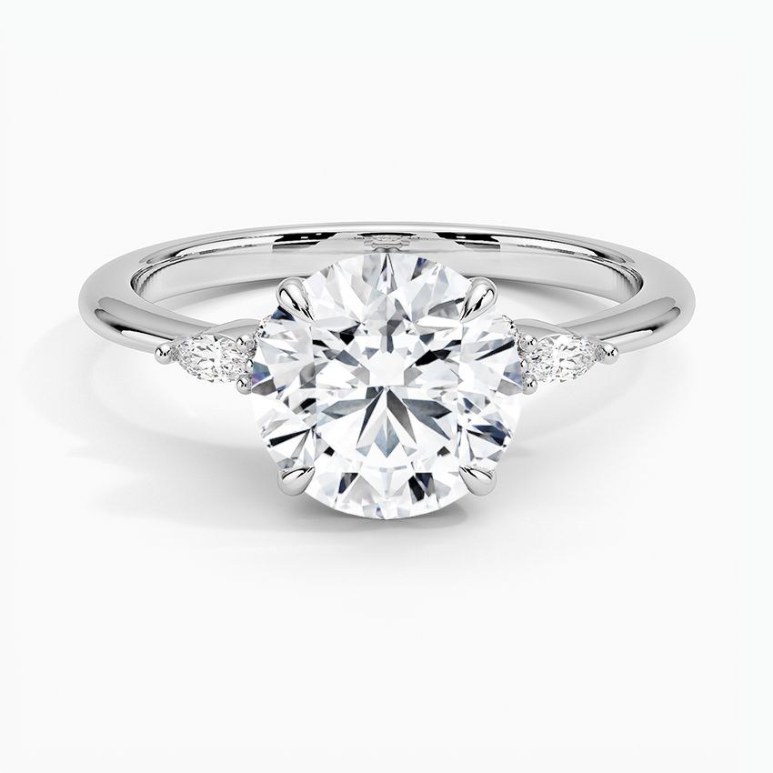 Nadia Diamond Ring Platinum Round Engagement Ring