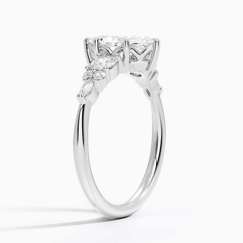 Nadia Three Stone Diamond Ring Platinum Marquise Engagement Ring