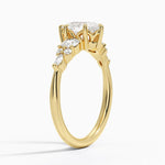 Nadia Three Stone Diamond Ring Yellow Gold 18k Pear Engagement Ring