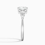 Nadia Three Stone Diamond Ring Platinum Radiant Engagement Ring