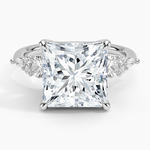 Nadia Three Stone Diamond Ring Platinum Princess Engagement Ring