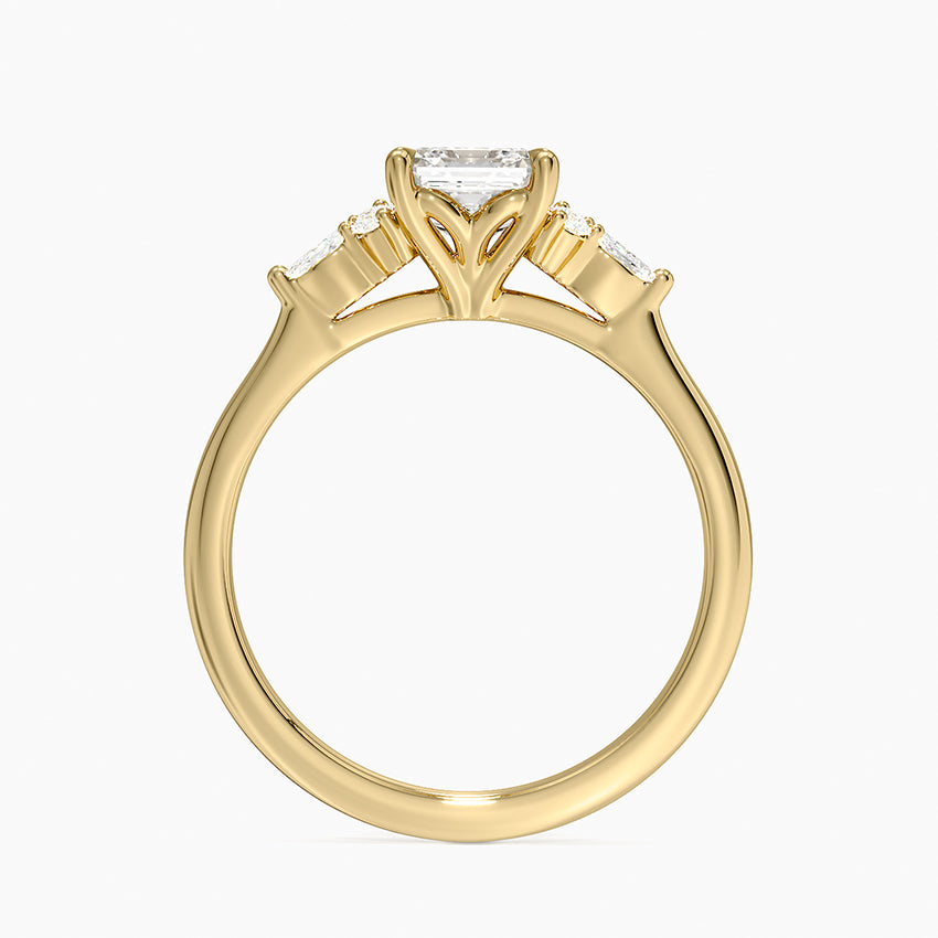 Nadia Perfect Fit Diamond Ring Yellow Gold 18k Asscher Engagement Ring