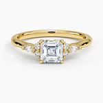 Nadia Perfect Fit Diamond Ring Yellow Gold 18k Asscher Engagement Ring