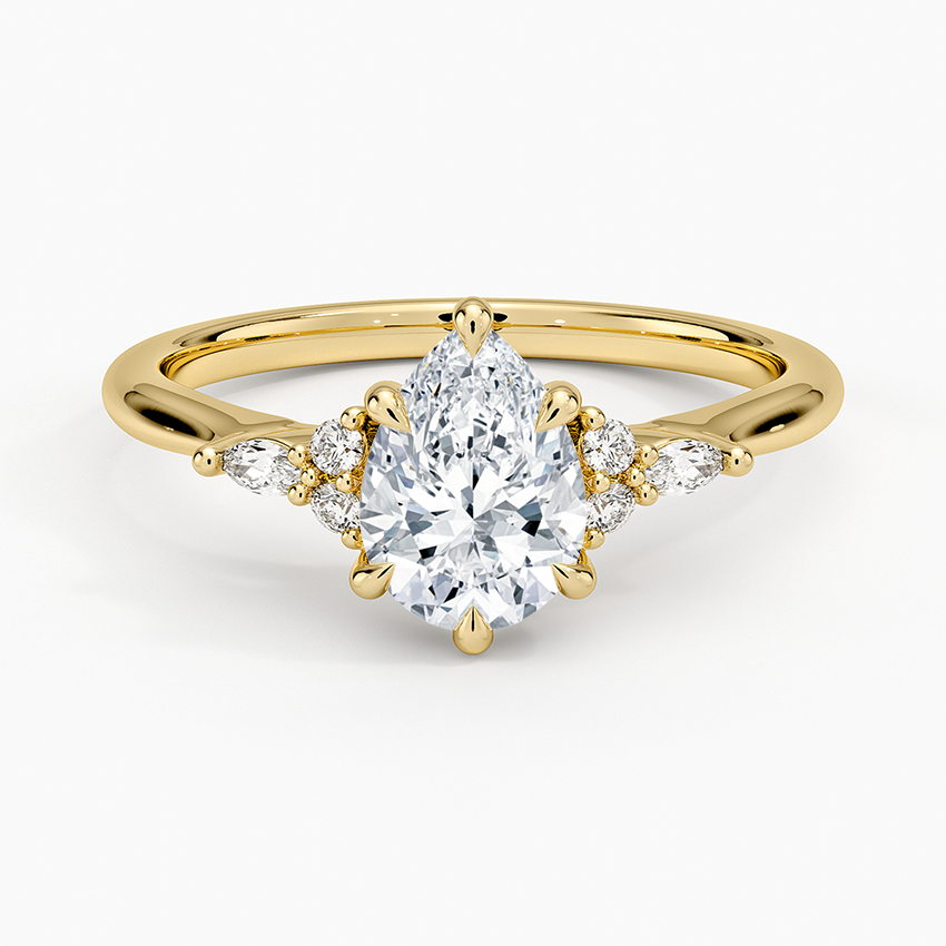 Nadia Perfect Fit Diamond Ring Yellow Gold 18k Pear Engagement Ring