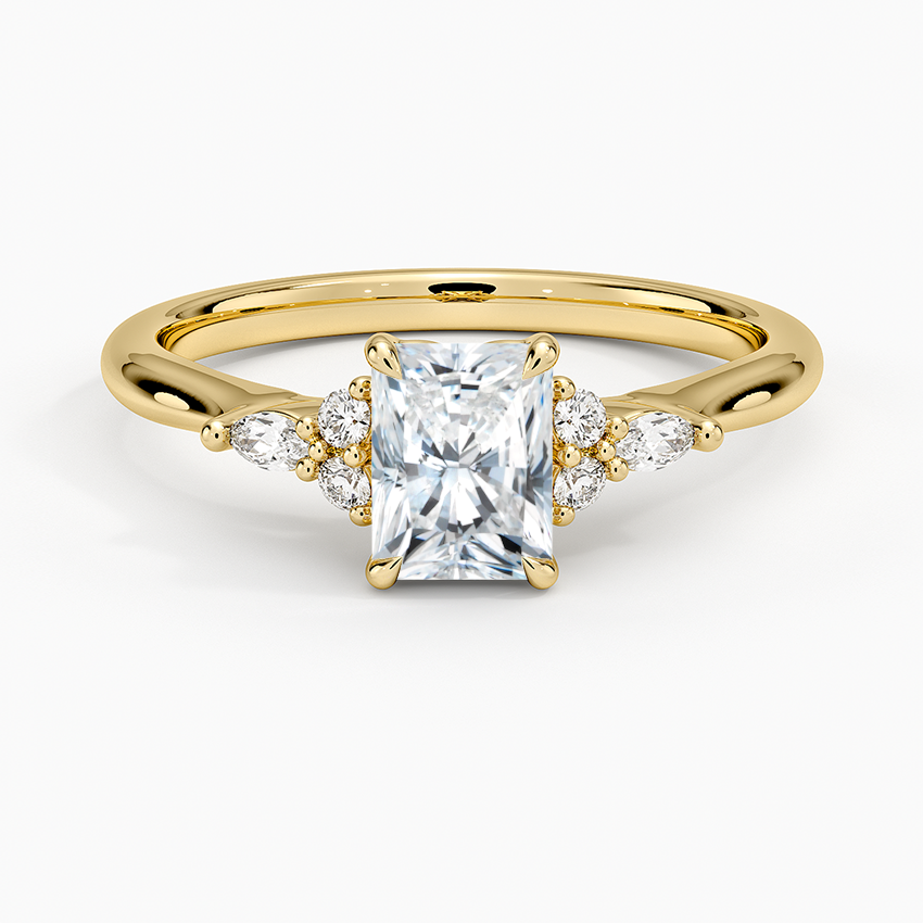 Nadia Perfect Fit Diamond Ring Yellow Gold 18k Radiant Engagement Ring