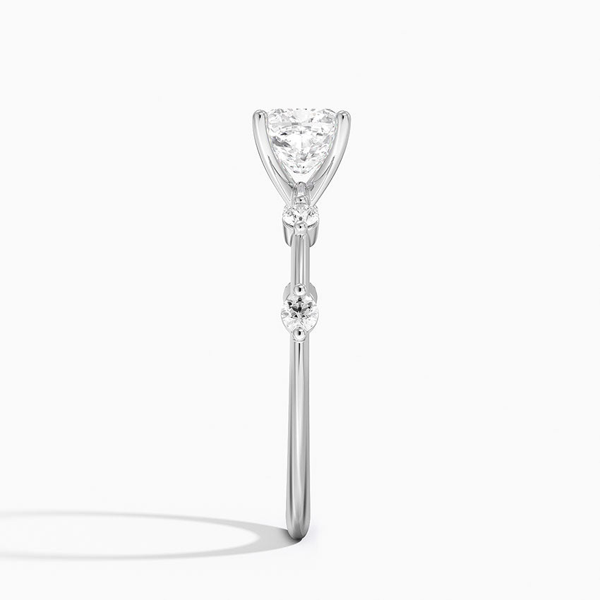 Aimee 1.4mm Diamond Ring Platinum Cushion Engagement Ring