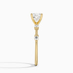 Aimee 1.4mm Diamond Ring Yellow Gold 18k Cushion Engagement Ring