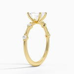 Aimee 1.4mm Diamond Ring Yellow Gold 18k Emerald Engagement Ring