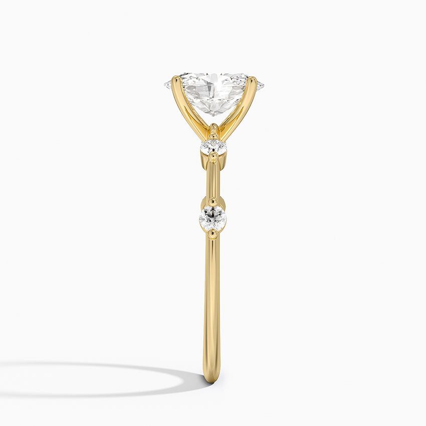 Aimee 1.4mm Diamond Ring Yellow Gold 18k Oval Engagement Ring