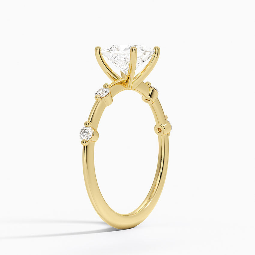 Aimee 1.4mm Diamond Ring Yellow Gold 18k Princess Engagement Ring
