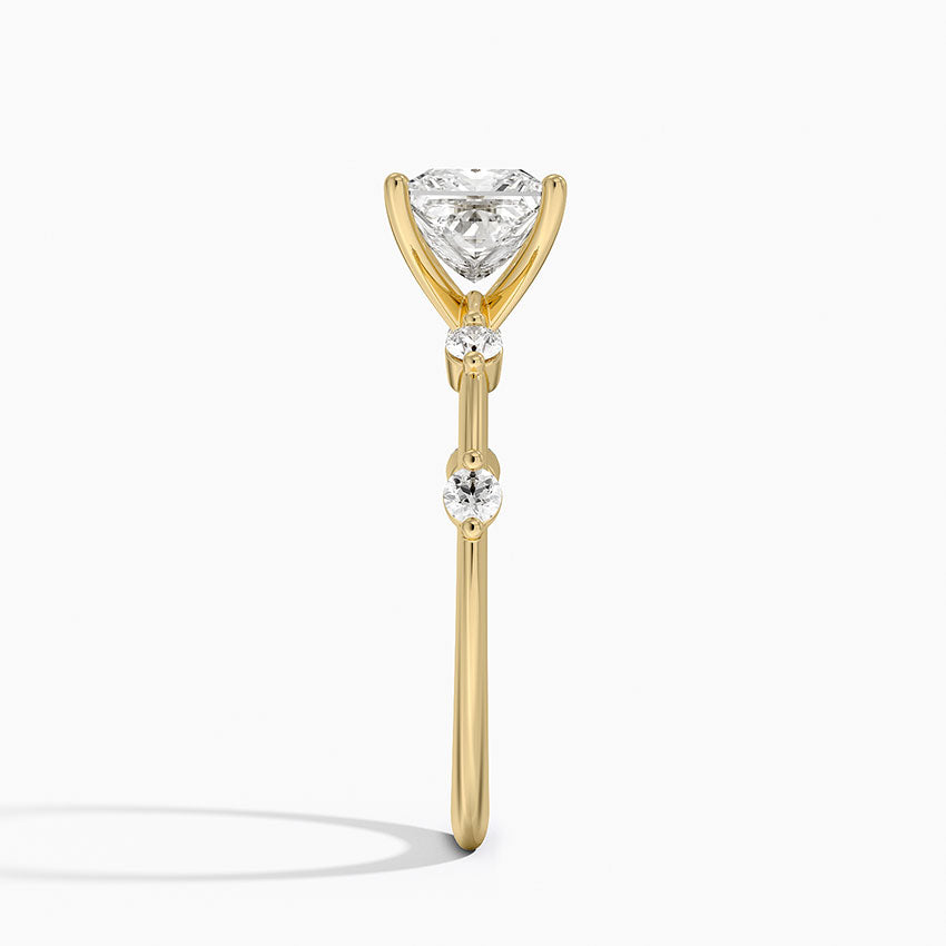 Aimee 1.4mm Diamond Ring Yellow Gold 18k Princess Engagement Ring