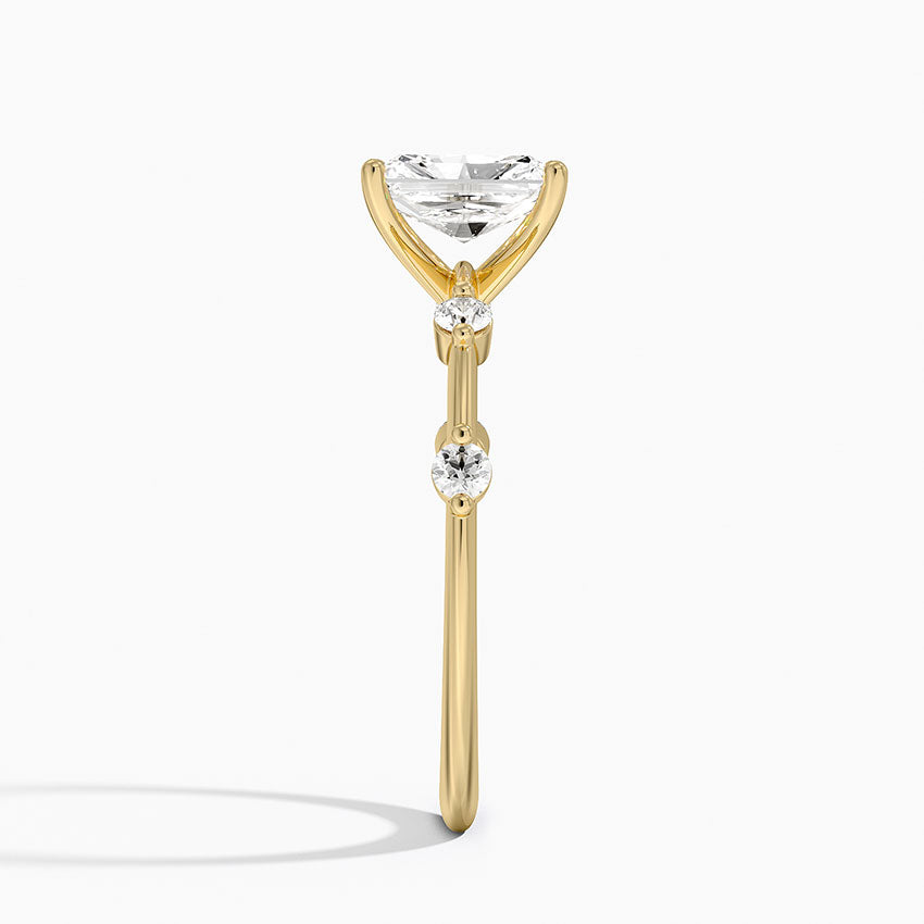 Aimee 1.4mm Diamond Ring Yellow Gold 18k Radiant Engagement Ring