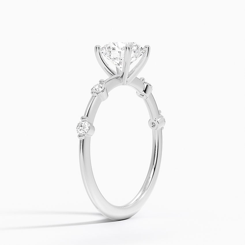 Aimee 1.4mm Diamond Ring Platinum Round Engagement Ring