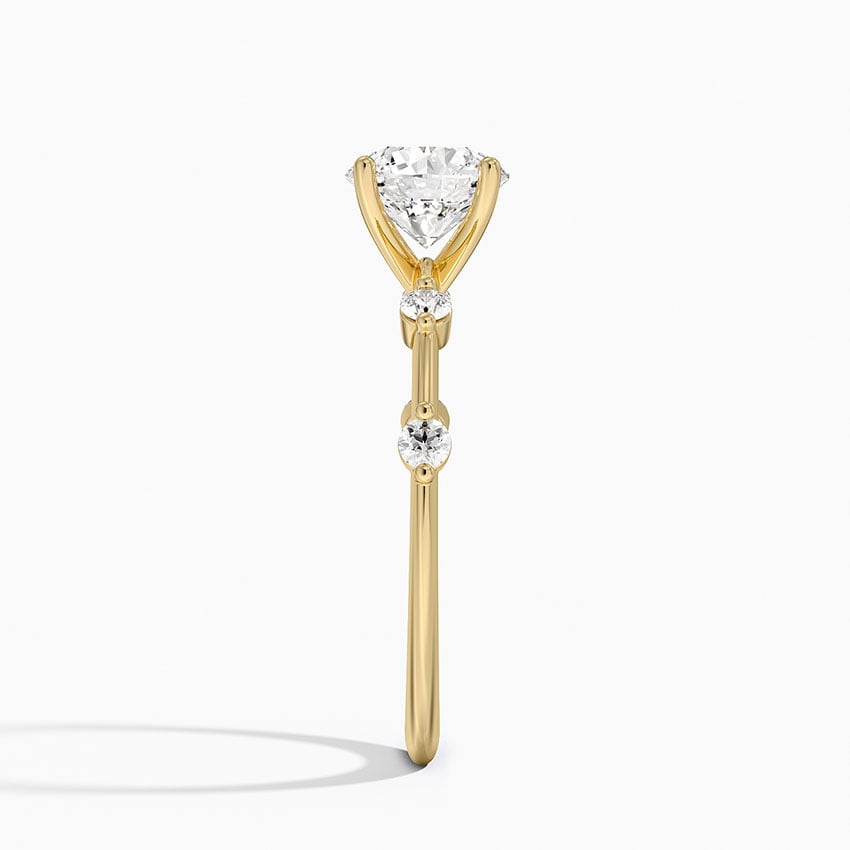 Aimee 1.4mm Diamond Ring Yellow Gold 18k Round Engagement Ring