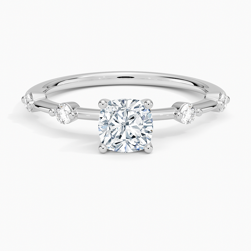 Aimee 1.4mm Diamond Ring Platinum Cushion Engagement Ring